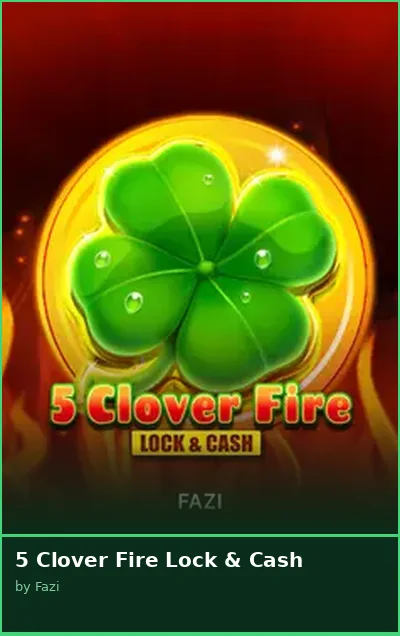 5 Clover Fire Lock   Cash